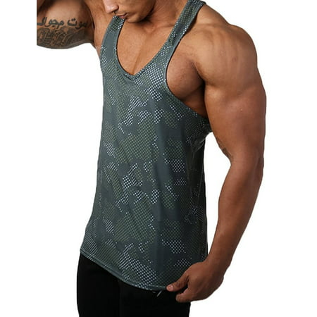 Men/'s Sports Camo Casual Tank Tops Muscle Fitness Sleeveless Vest T-shirts Tops